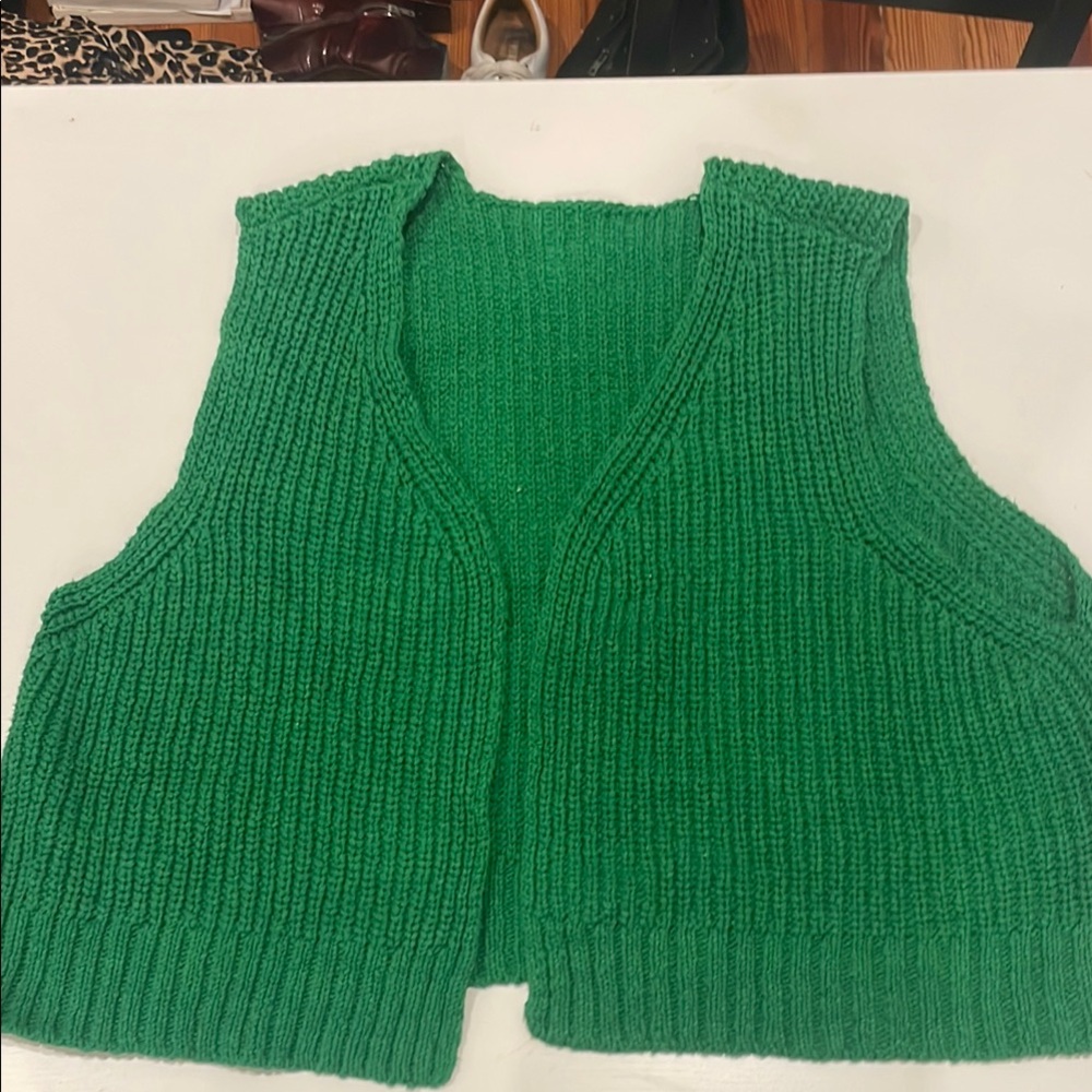 Green Women's Sweater Vest